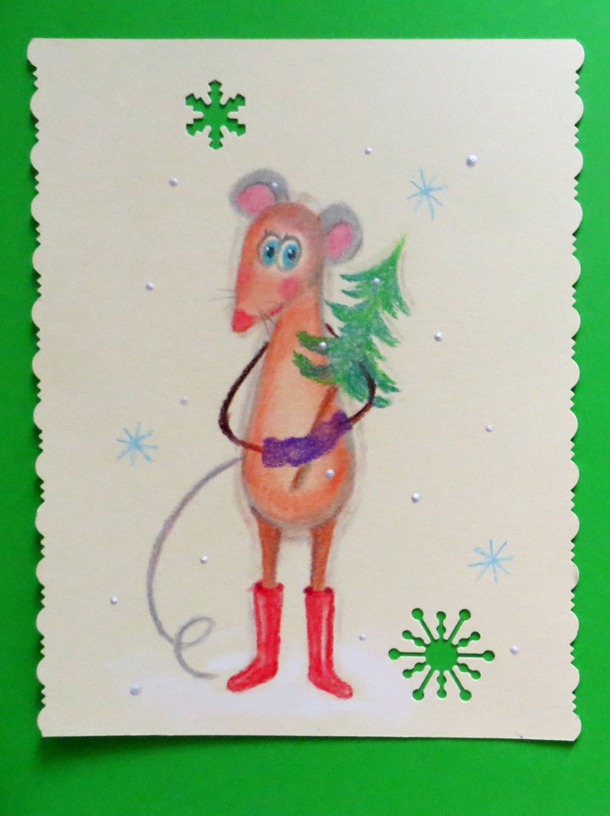 Новогодняя открытка 2020 "Крыса"